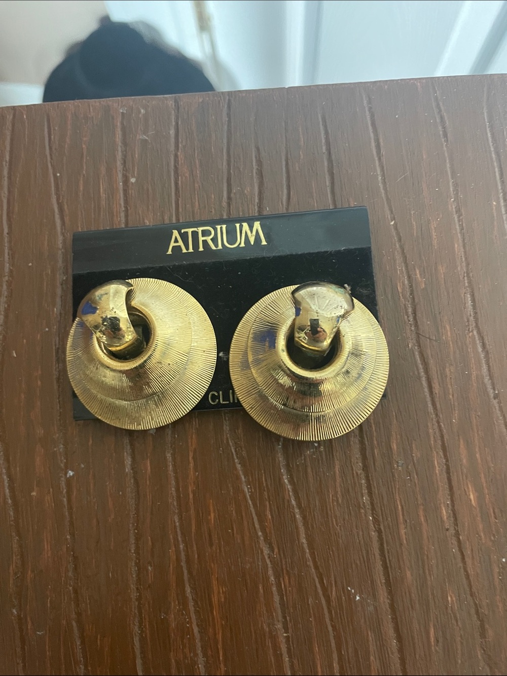 Atrium Gold-Tone Disc Clip-On Earrings